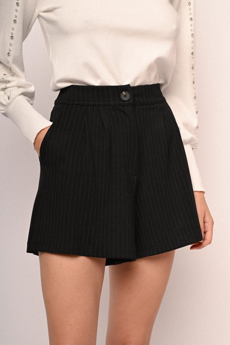 Shorts con motivo gessato