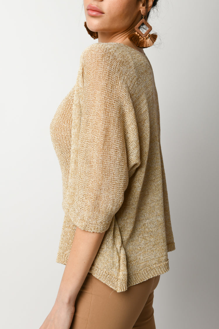 Cardigan in maglia lurex
