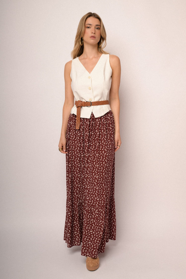 Gilet basic in viscosa bianca