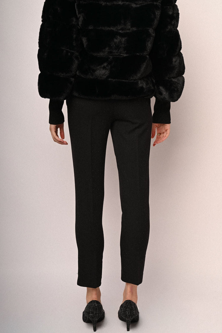 Pantaloni a sigaretta con strass