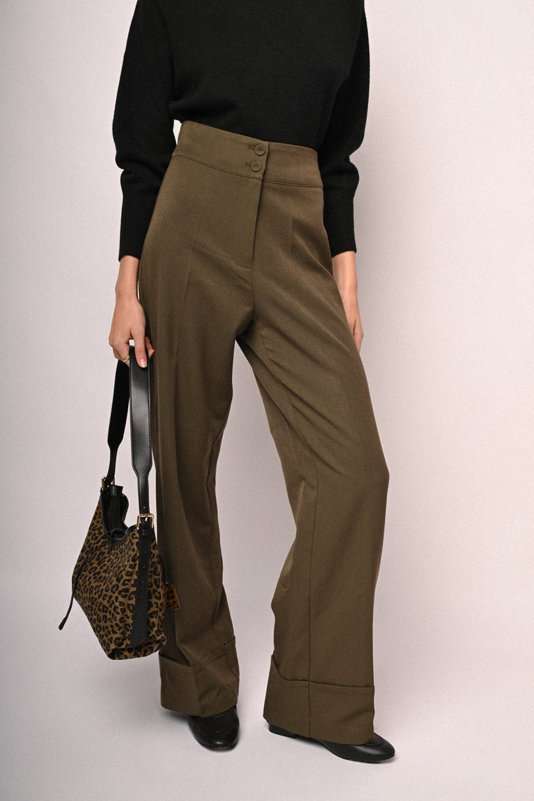 Pantaloni palazzo a vita alta