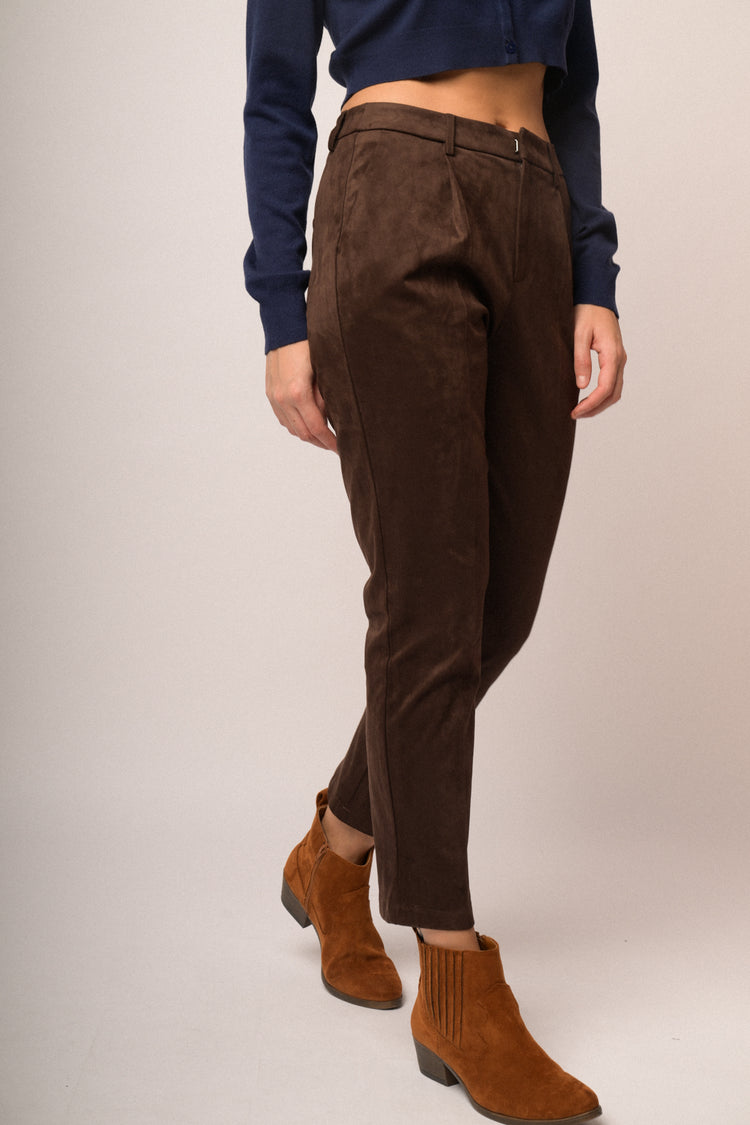 Pantaloni basic velour