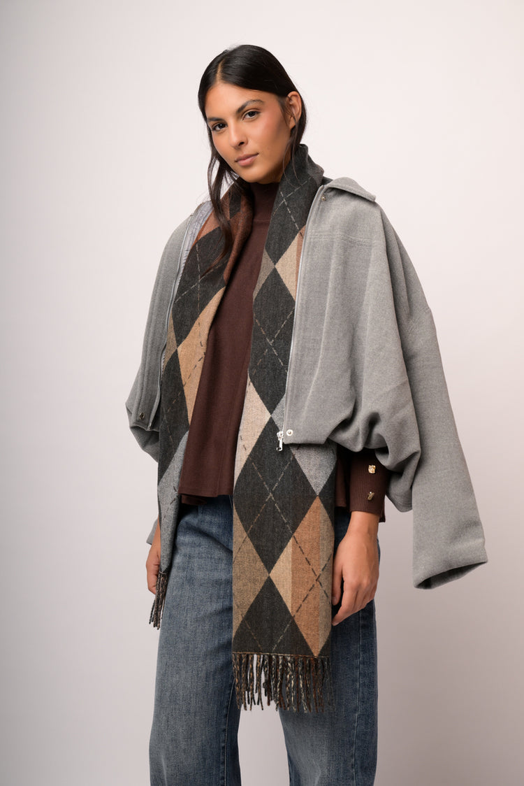 Cappotto corto arricciato
