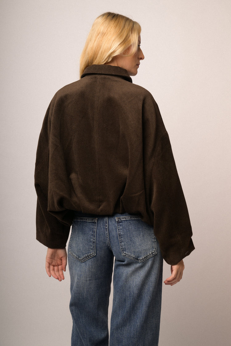 Cappotto corto arricciato