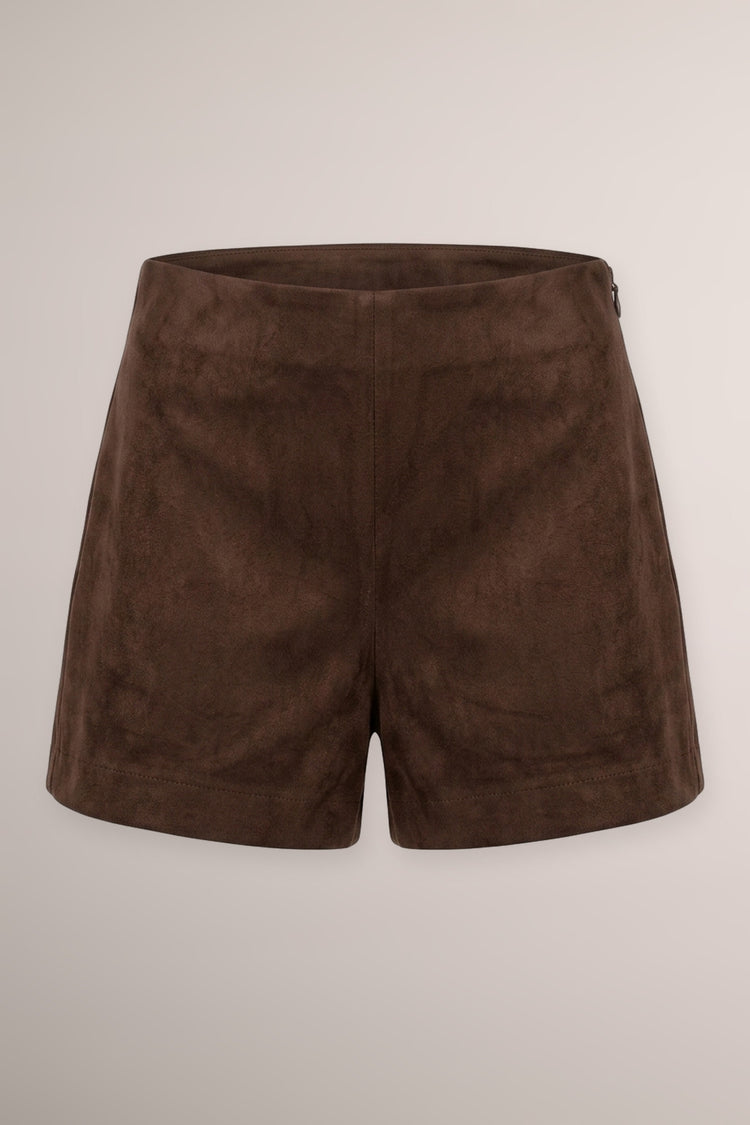 Shorts in velour cioccolato