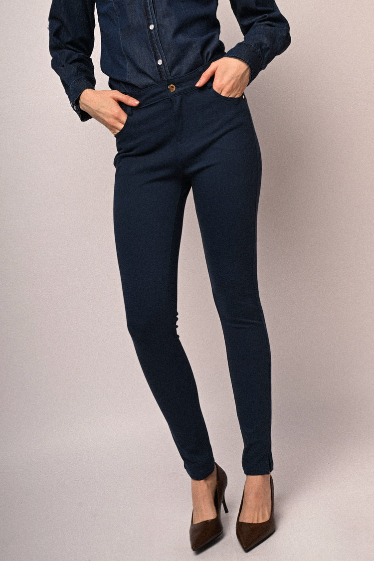 Pantaloni slim-fit in drill
