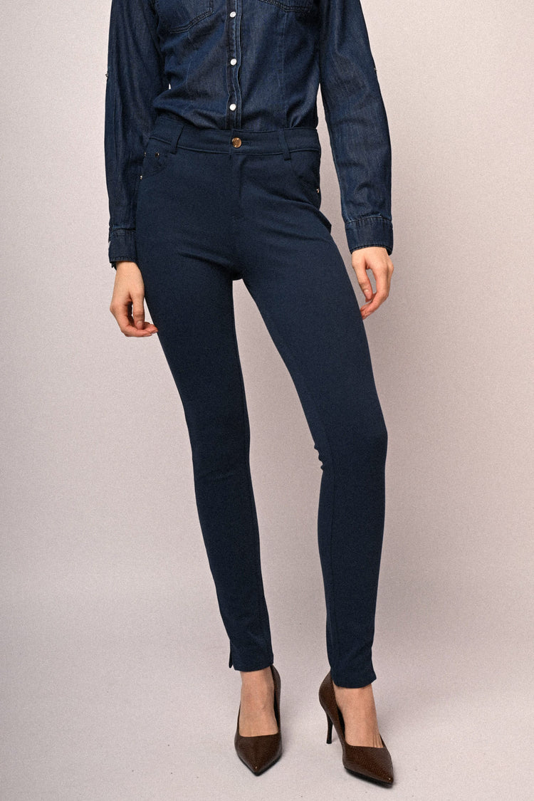 Pantaloni slim-fit in drill