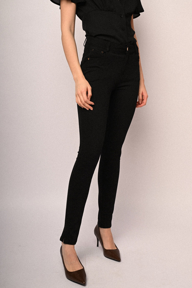 Pantaloni slim-fit in drill