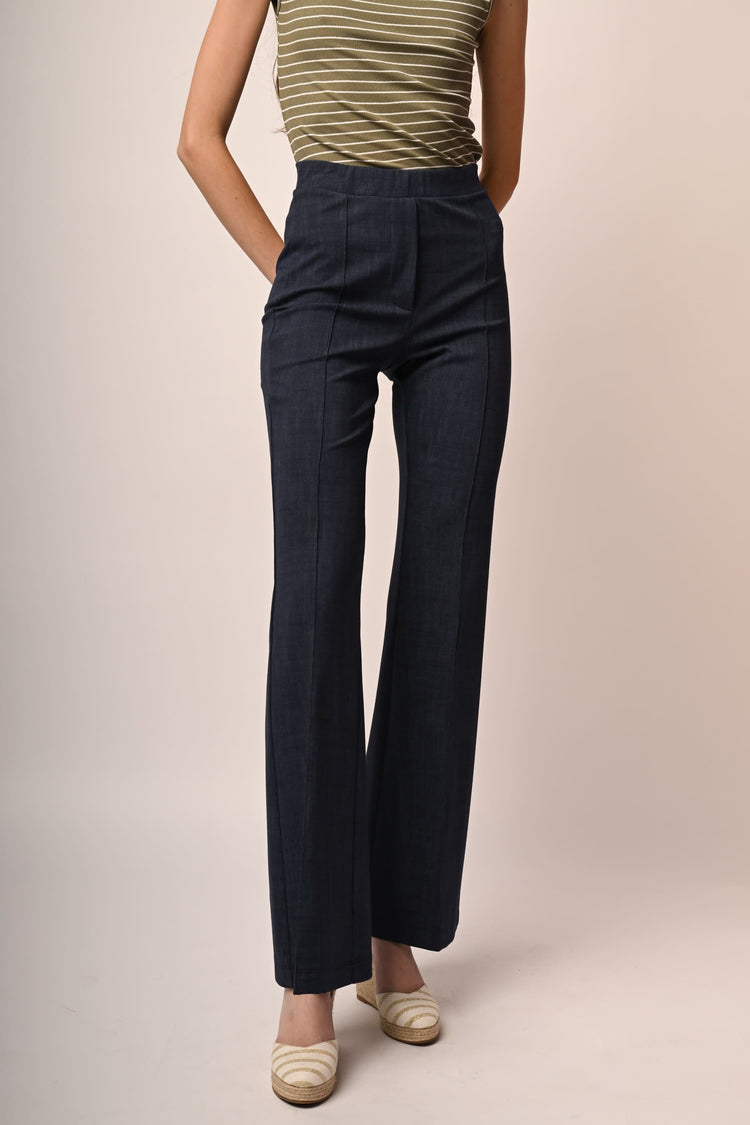 Pantaloni svasati misto viscosa