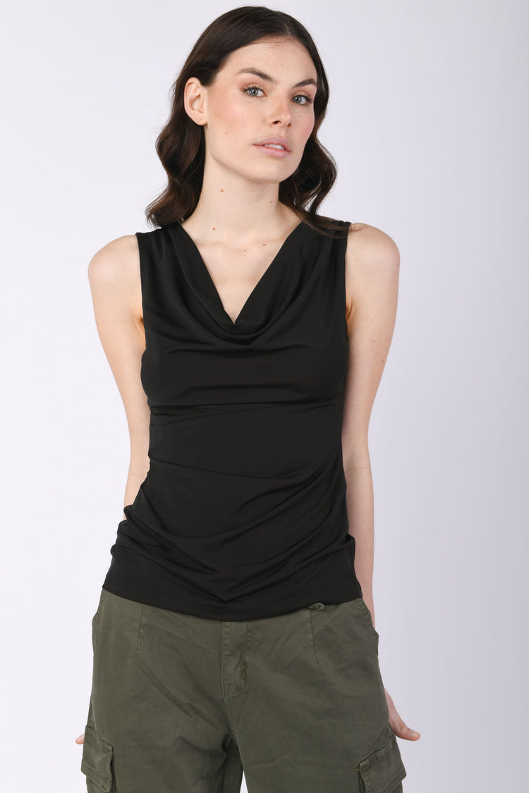 Top con collo ad anello