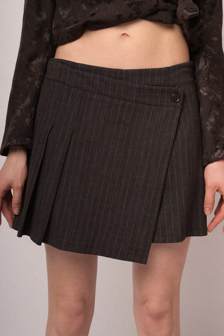 Skort con motivo gessato