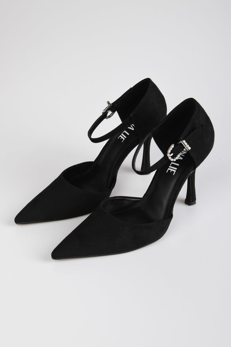 Décolleté con fibbia in strass