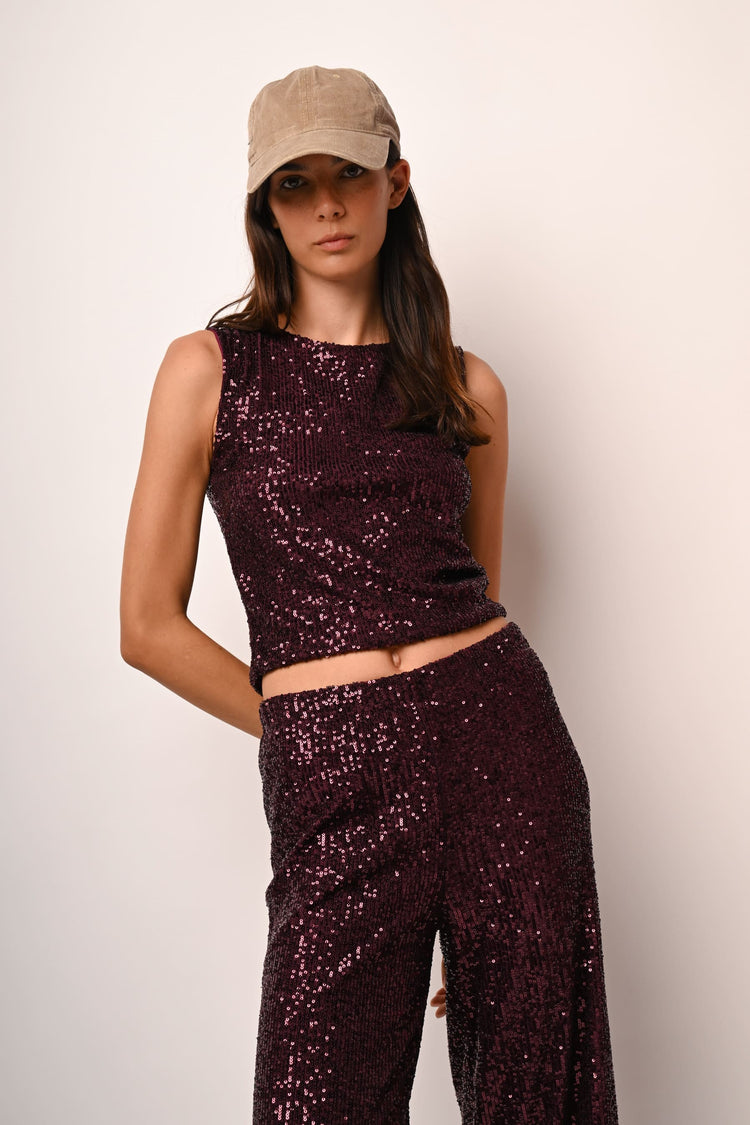 Top con paillettes