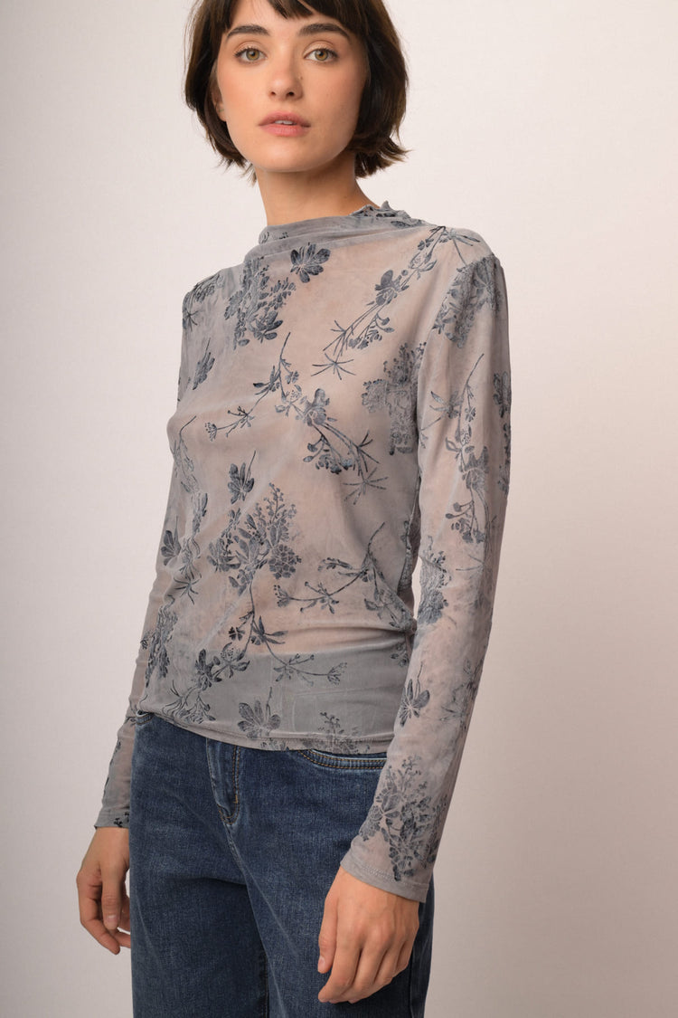 Maglia shiffer devoree fiori