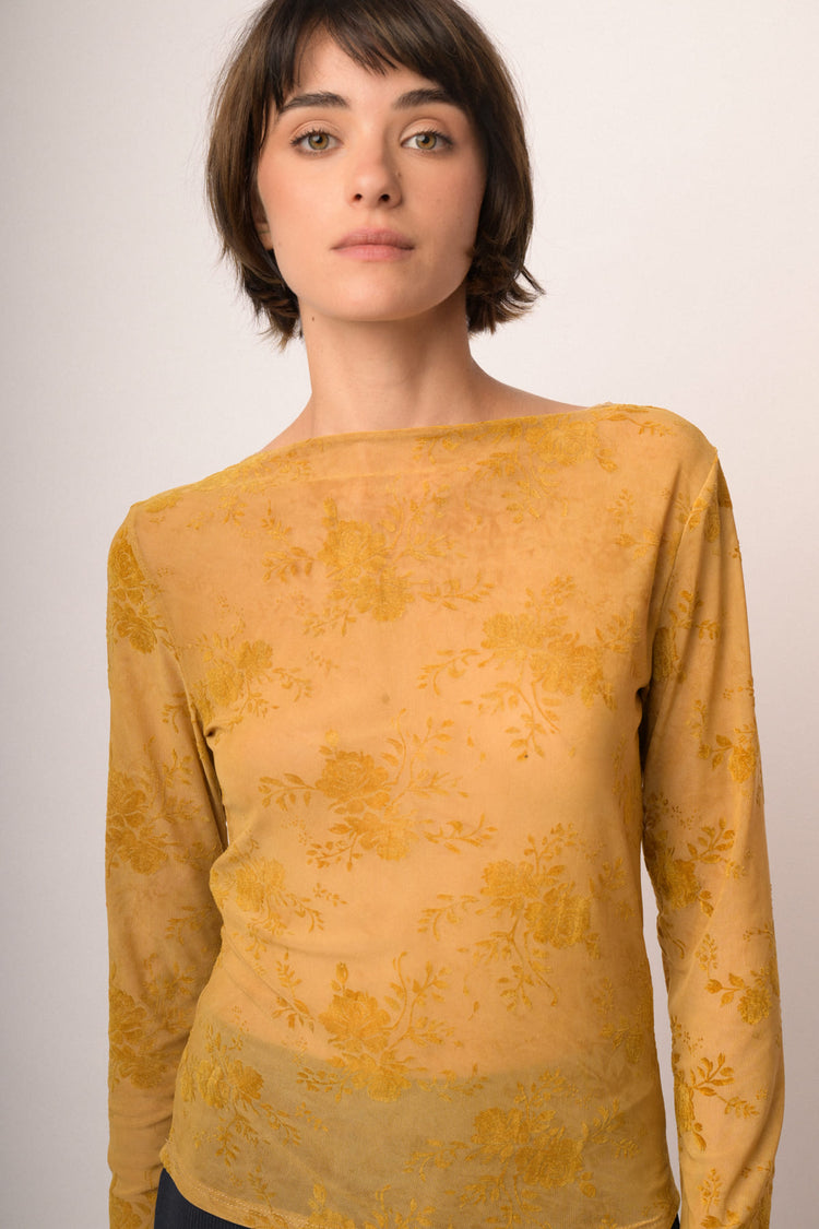 Maglia shiffer devoree fiori
