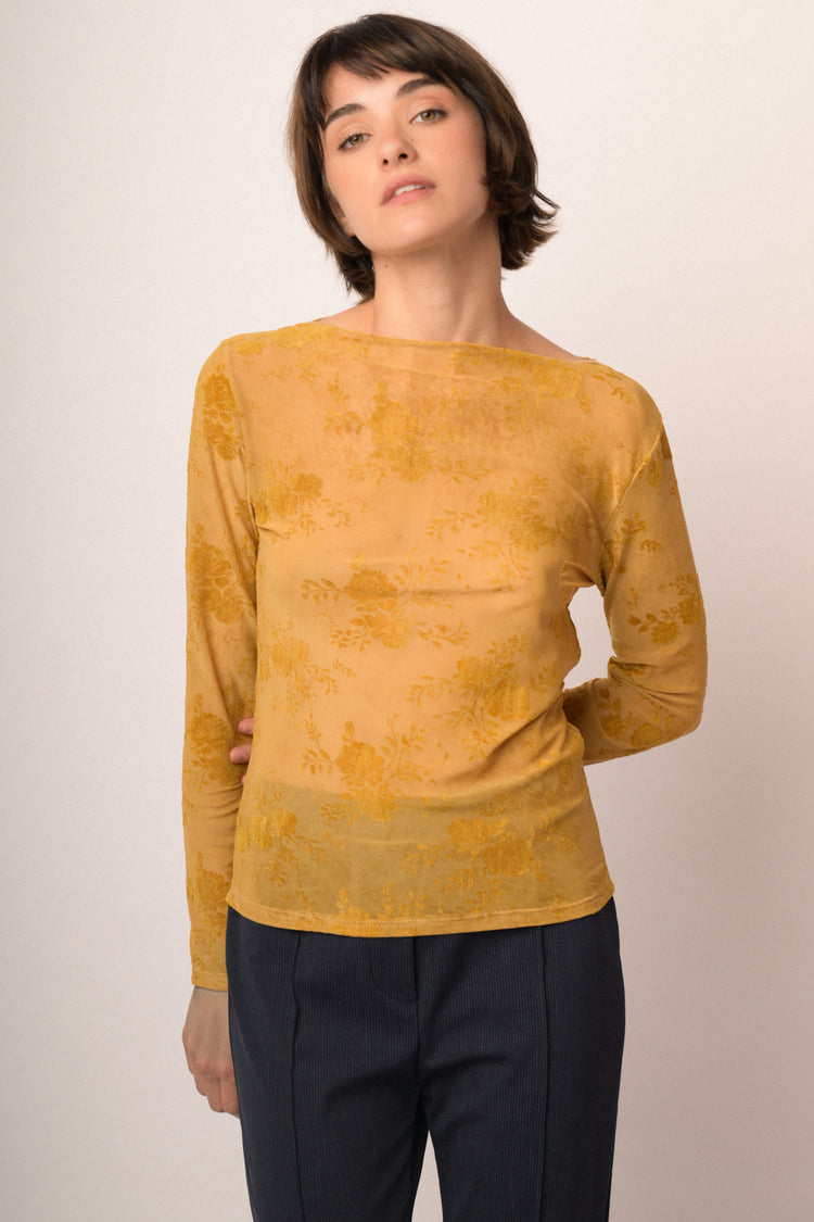 Maglia shiffer devoree fiori