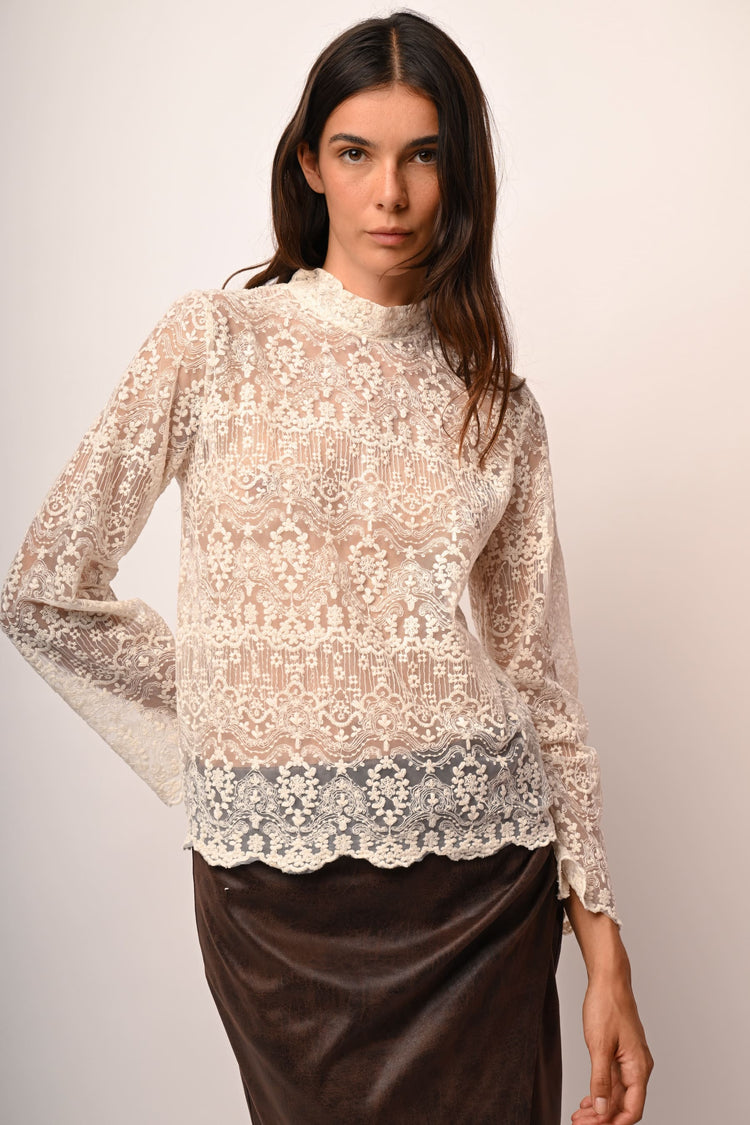 Blusa in pizzo