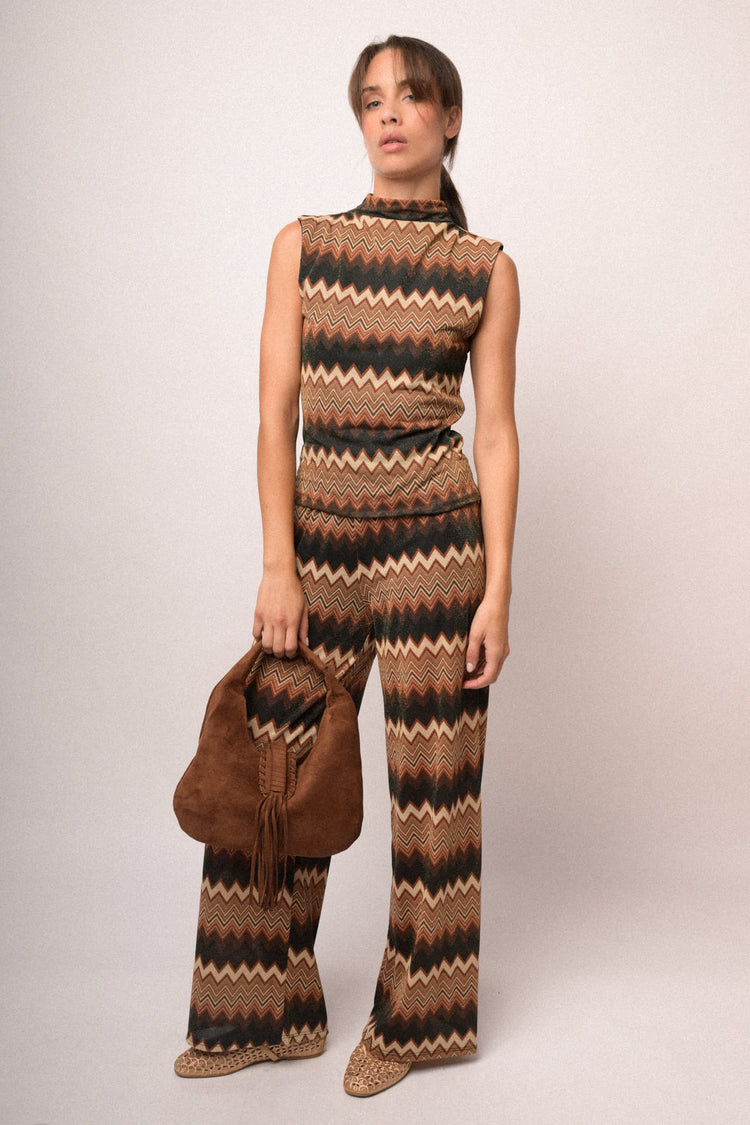 Maglia zig zag lurex