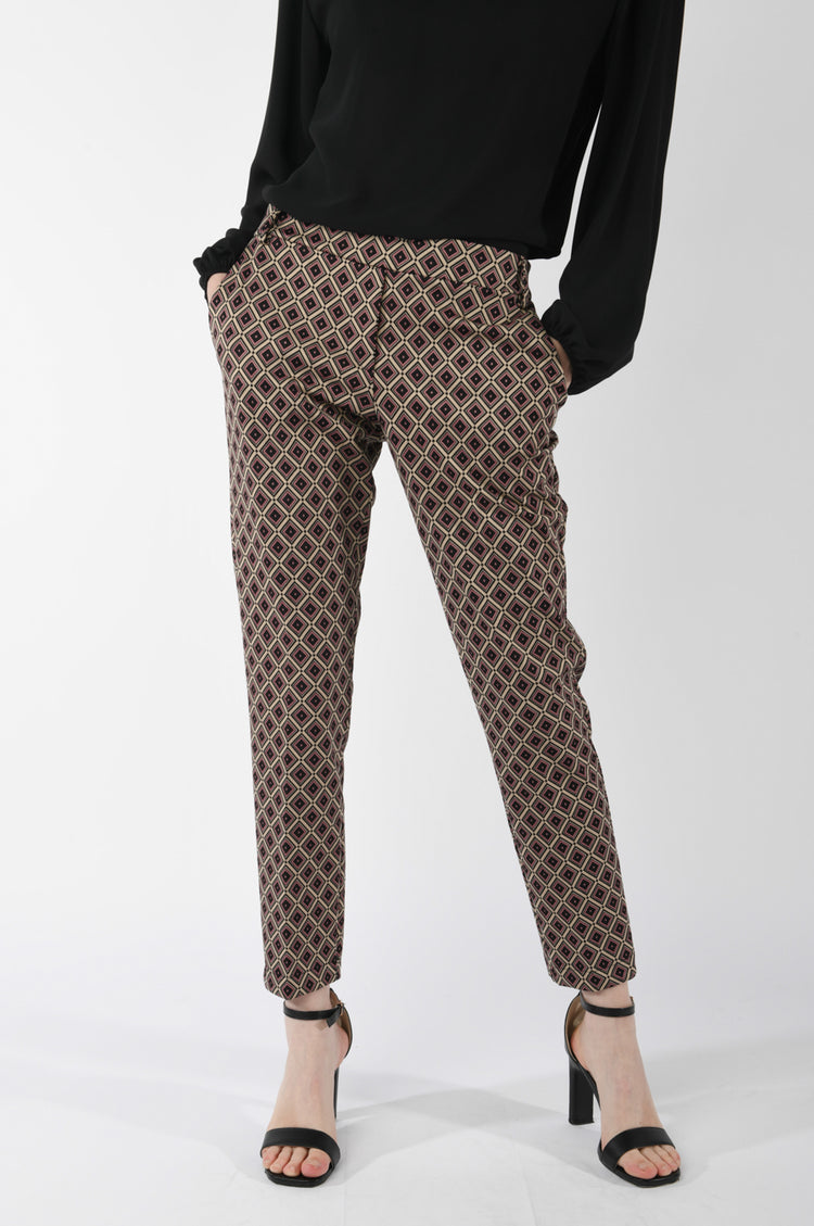 Pantaloni a stampa geometrica
