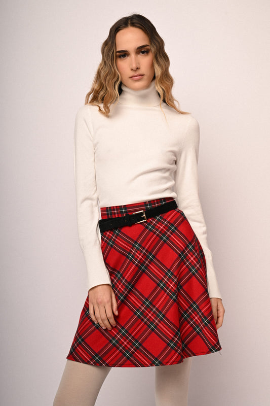 Minigonna con motivo scozzese