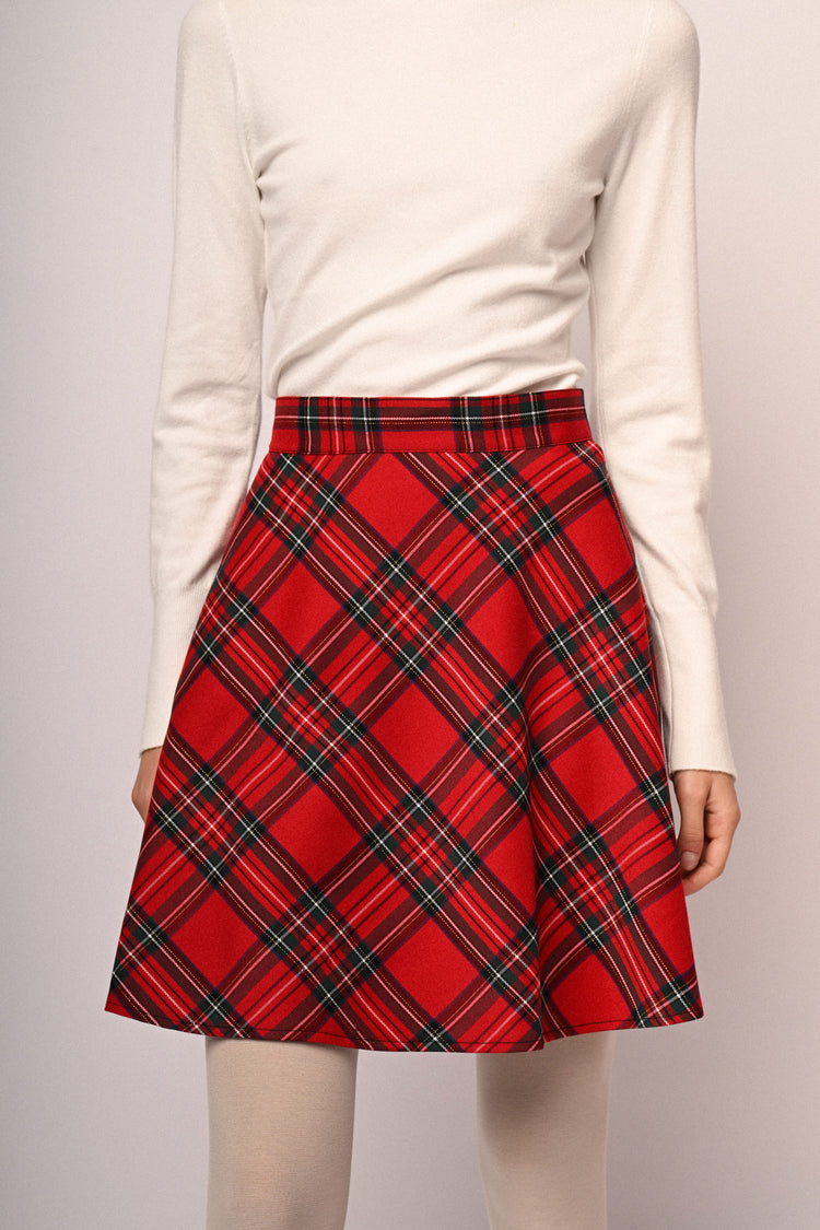 Minigonna con motivo scozzese