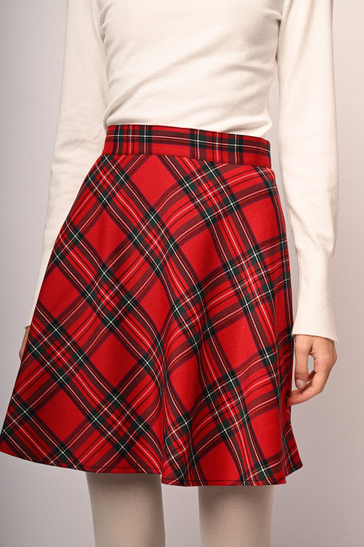 Minigonna con motivo scozzese