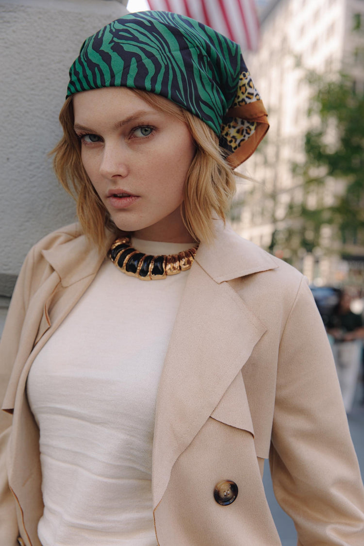 Trench corto in faux suede
