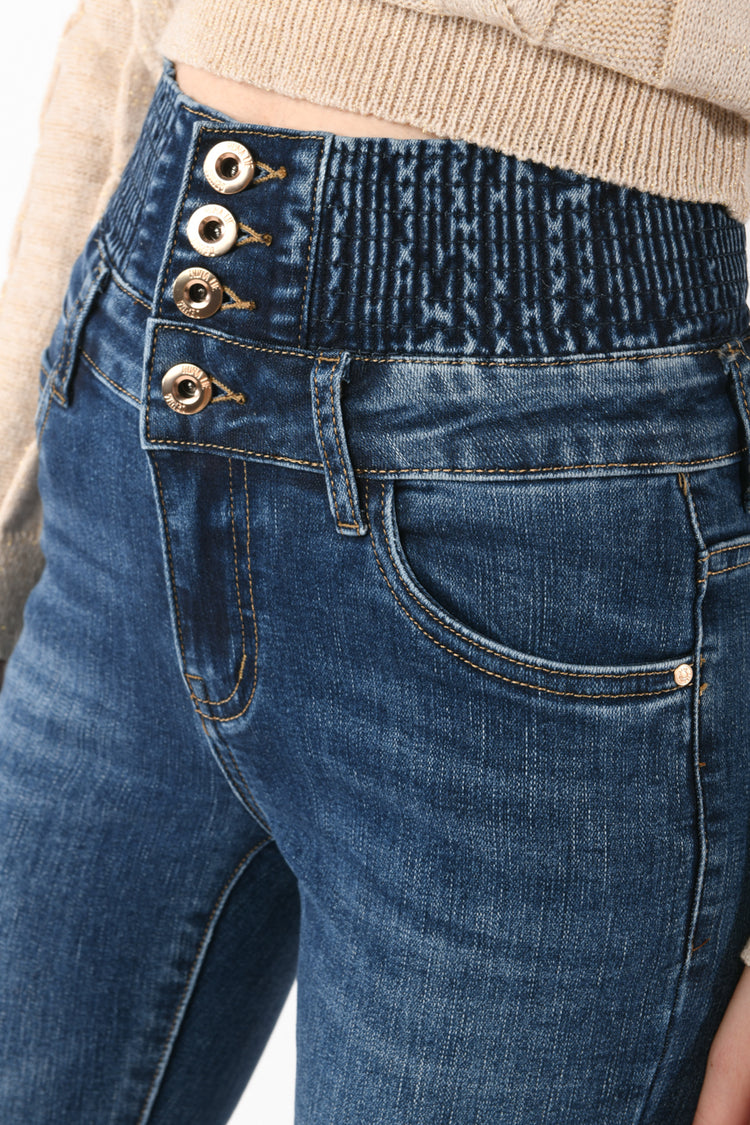 Jeans skinny con vita elasticizzata