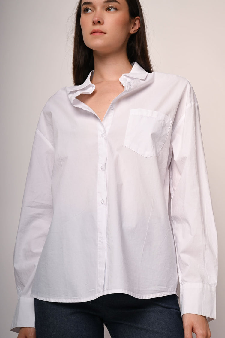 Camicia oversize con taschino