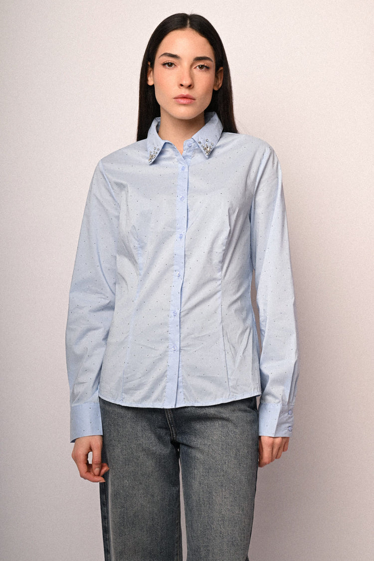 Camicia con decorazione strass