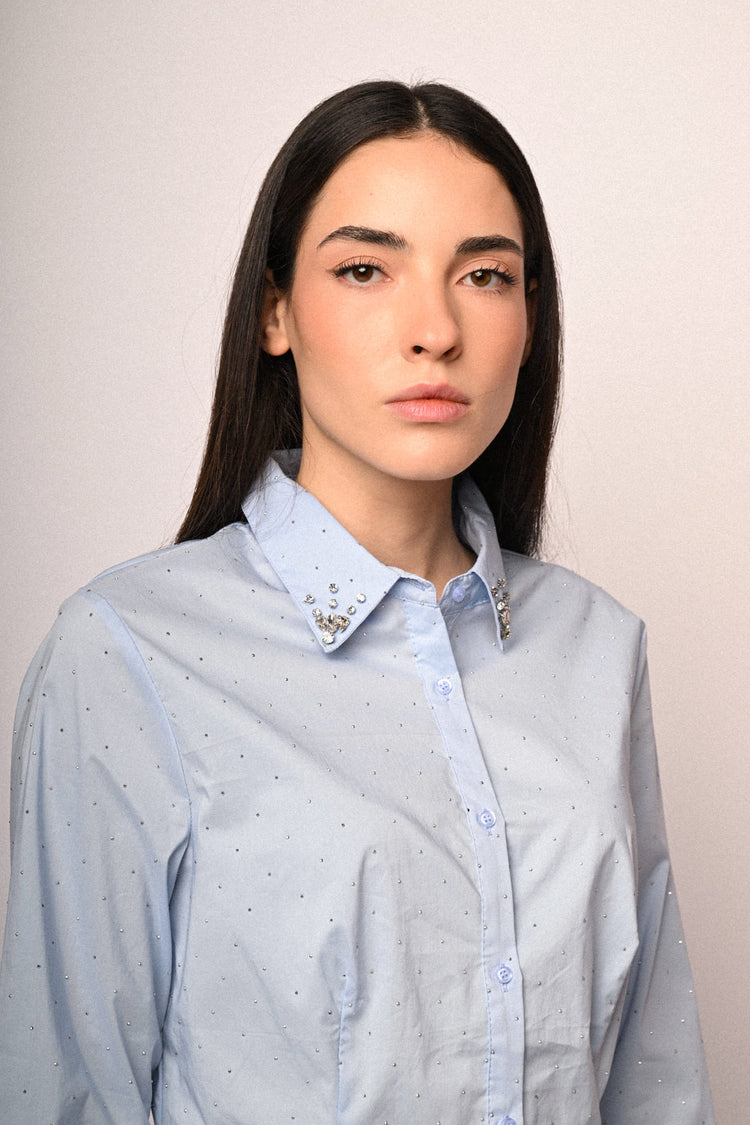 Camicia con decorazione strass