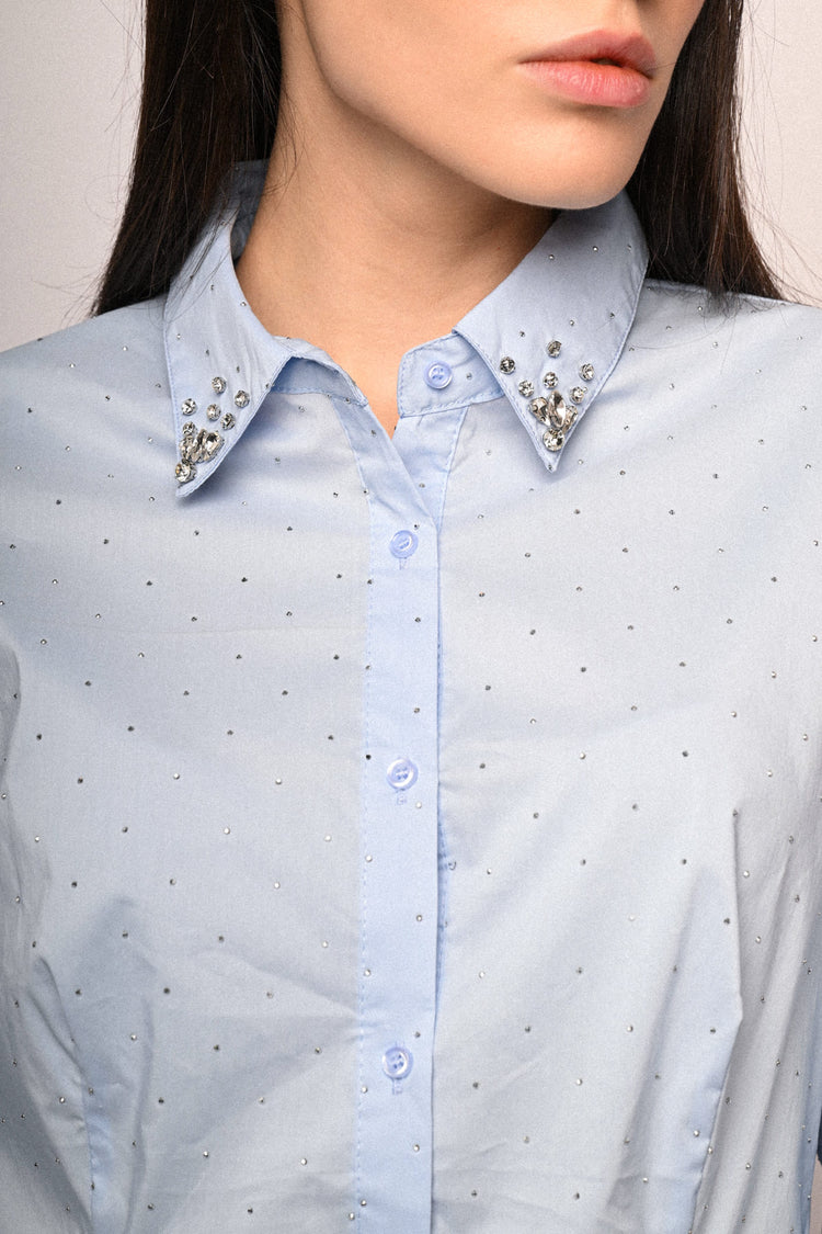 Camicia con decorazione strass