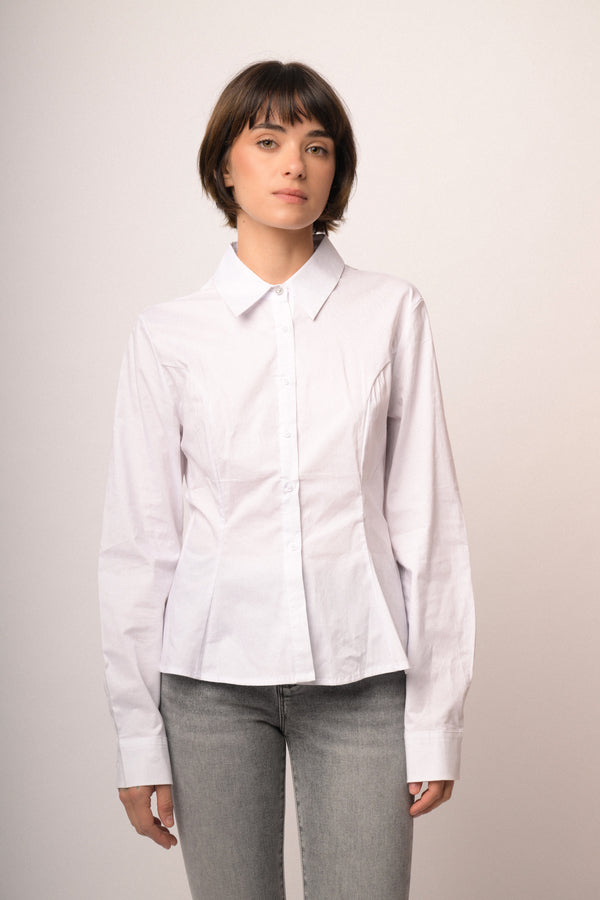 Camicia con bottone strass