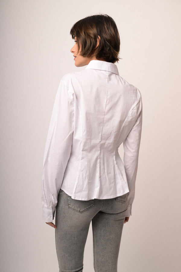 Camicia con bottone strass