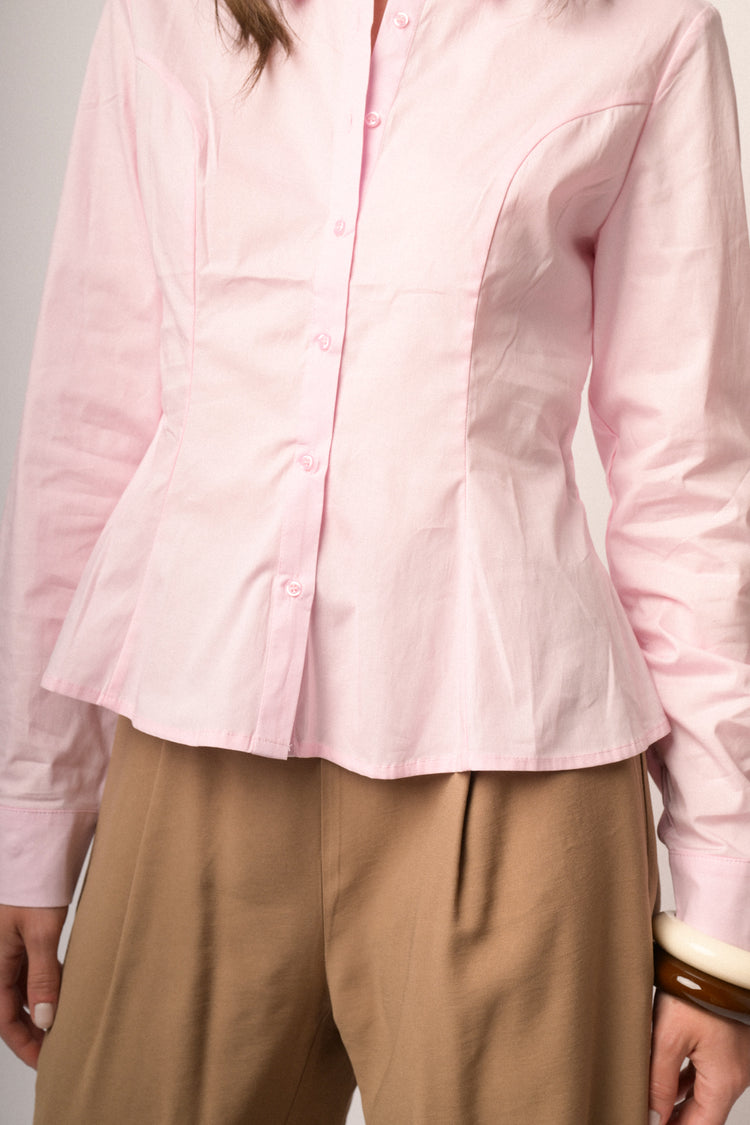 Camicia con bottone strass