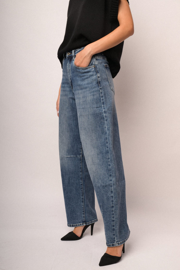 Jeans mom scuro