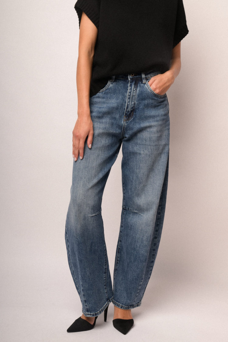 Jeans mom scuro