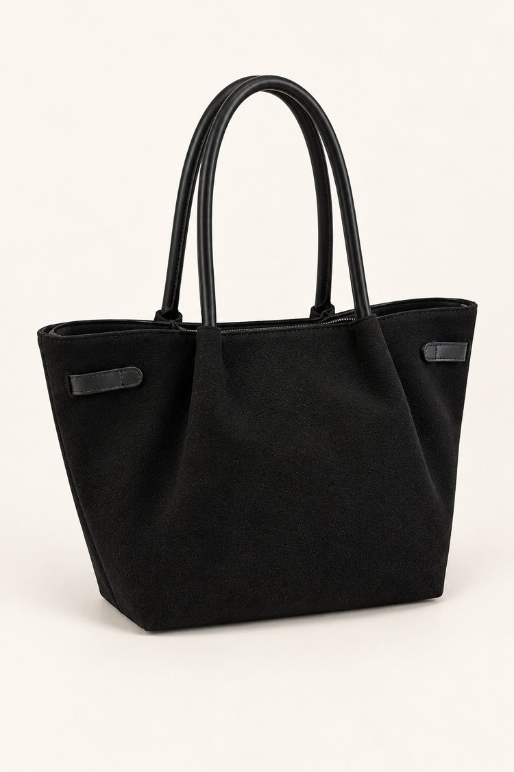 Borsa a spalla con fibbia velour