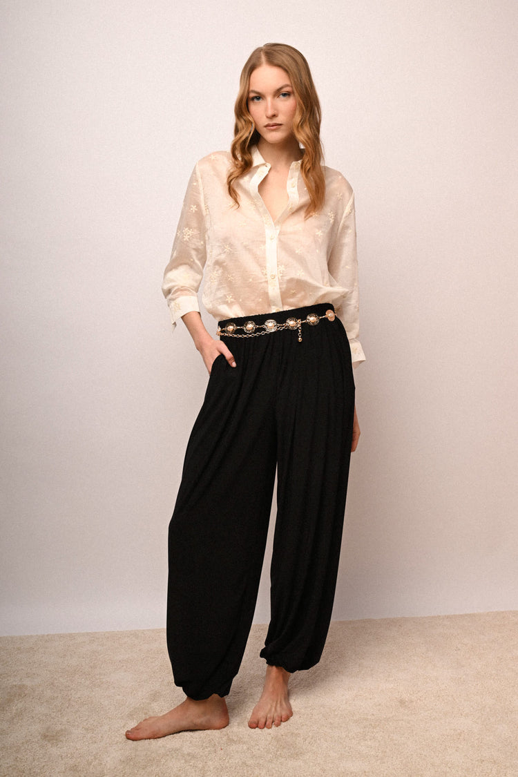 Pantaloni alla turca con tasche laterali