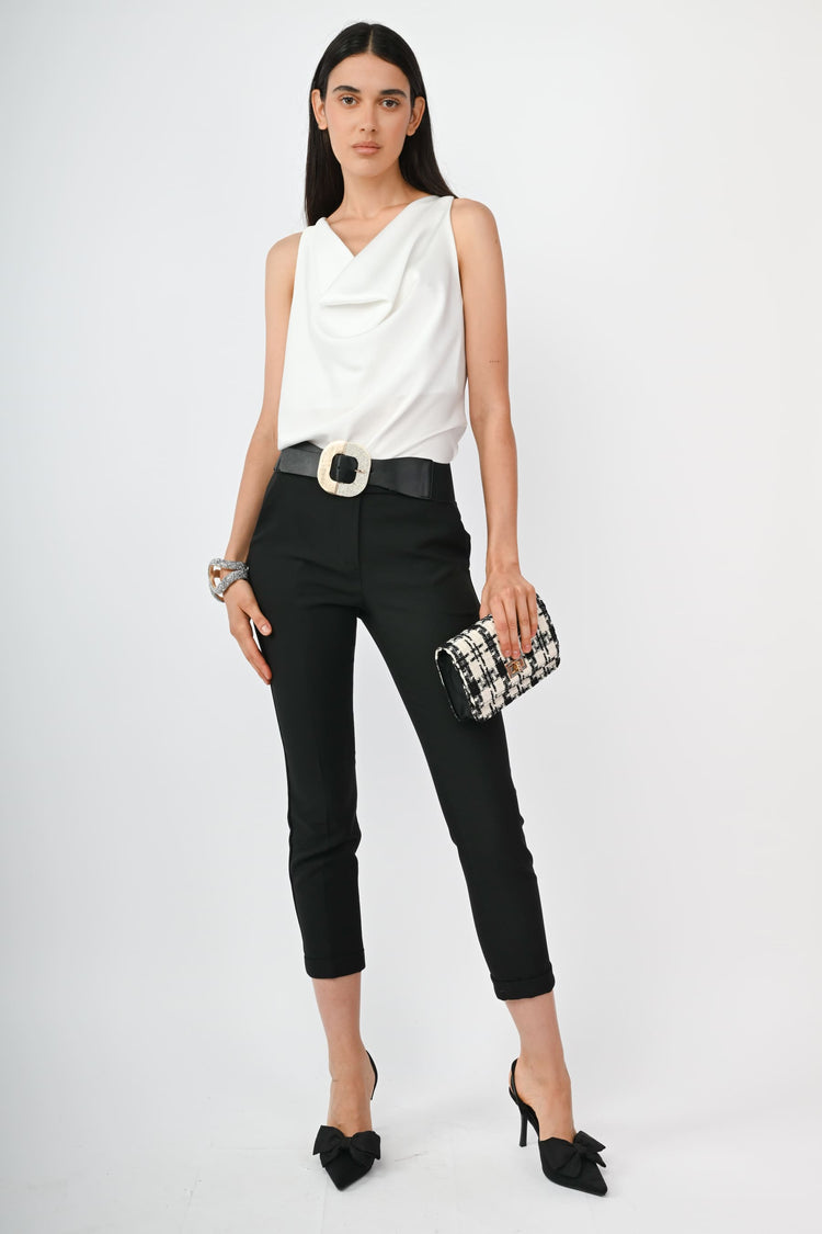 Pantaloni crop slim-fit
