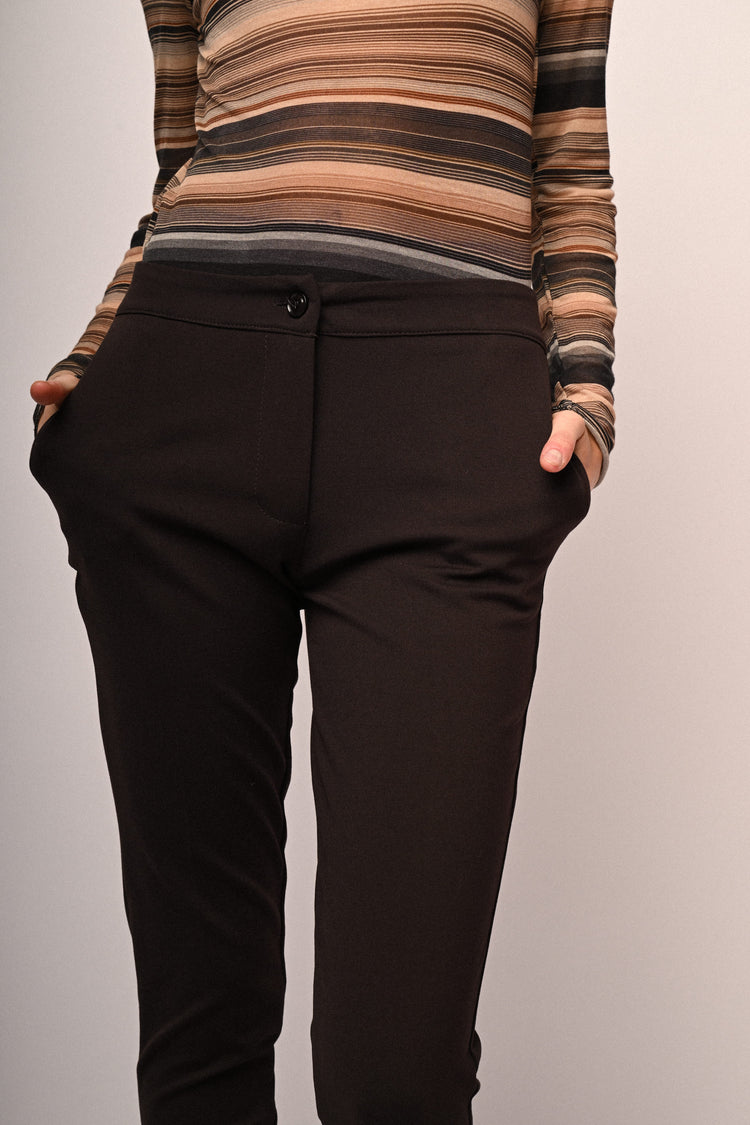 Pantaloni a sigaretta misto viscosa