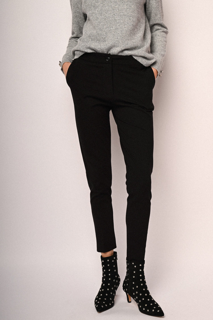 Pantaloni a sigaretta misto viscosa