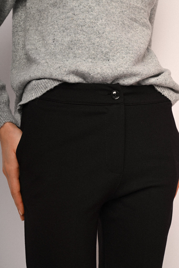 Pantaloni a sigaretta misto viscosa