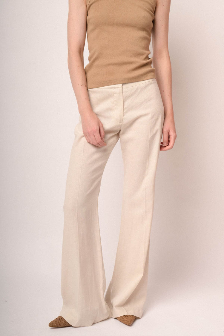 Pantaloni palazzo misto lino
