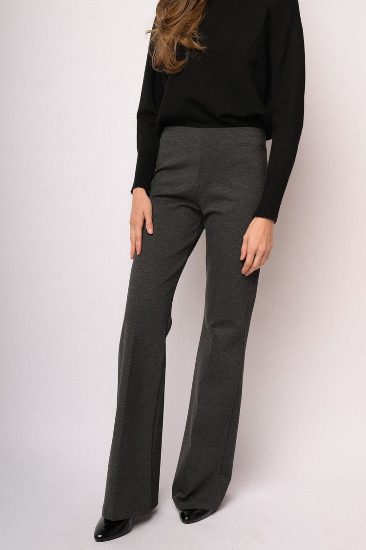 Leggings flare grigi antracite