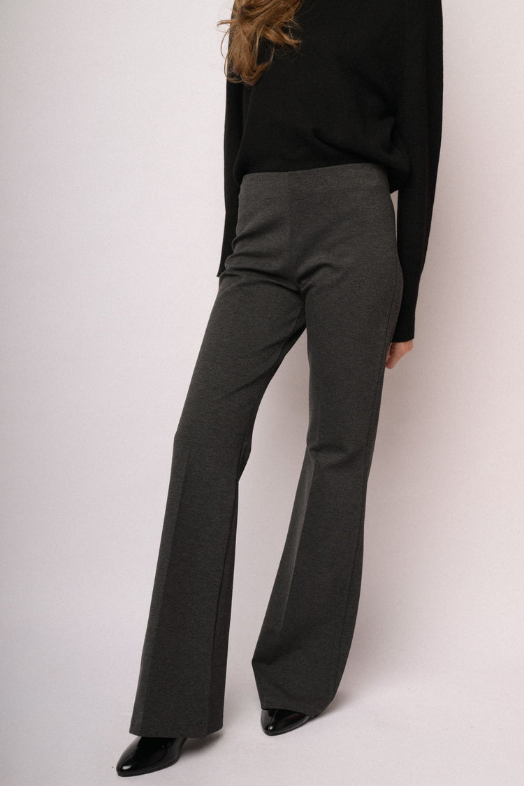 Leggings flare grigi antracite