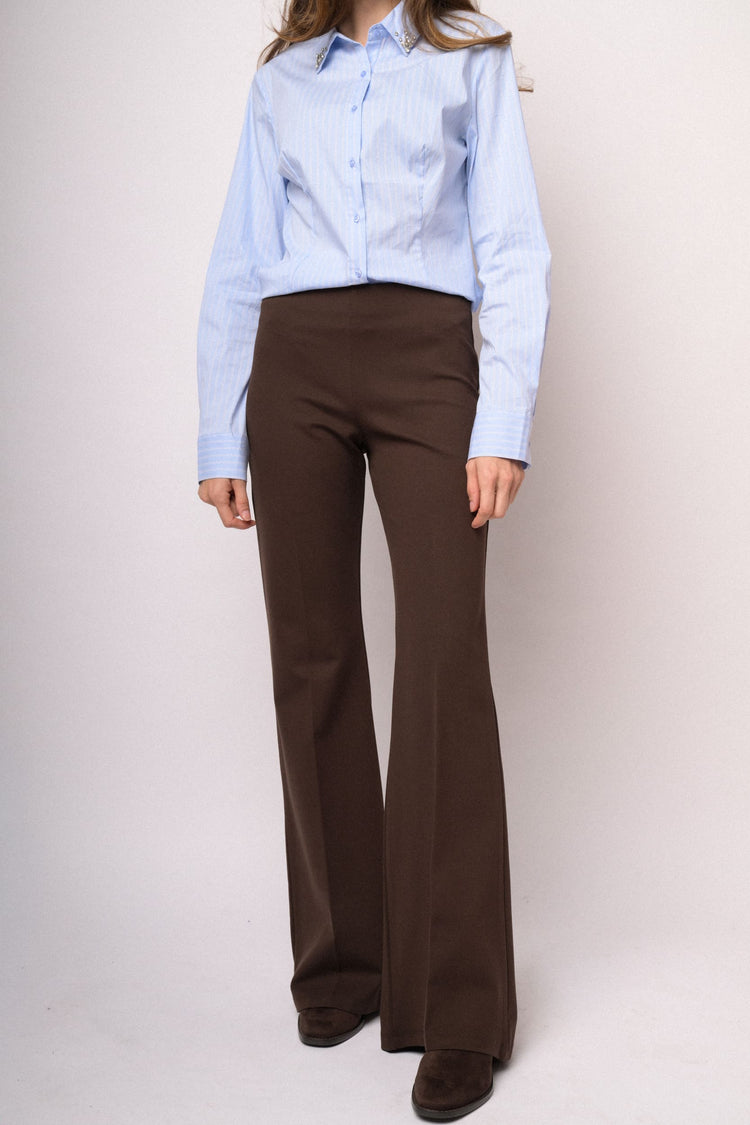 Leggings flare testa di moro
