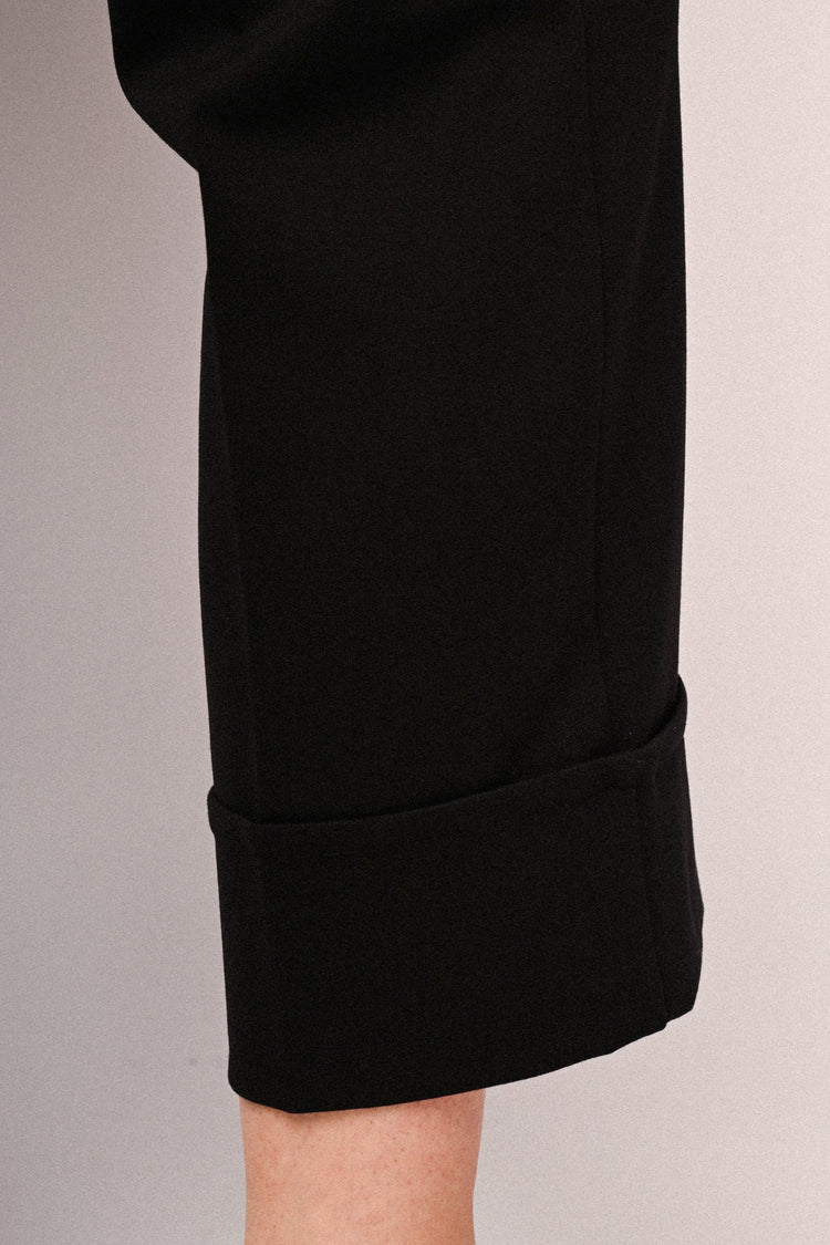 Pantaloni palazzo con risvolto