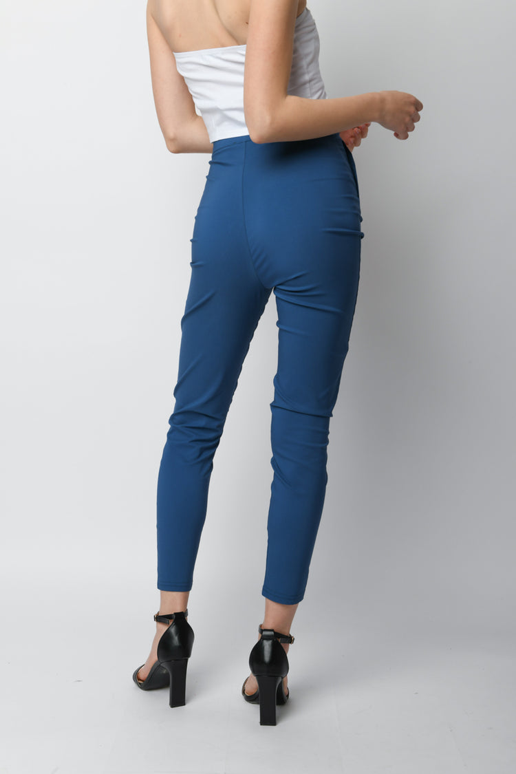 Pantaloni slim-fit misto viscosa