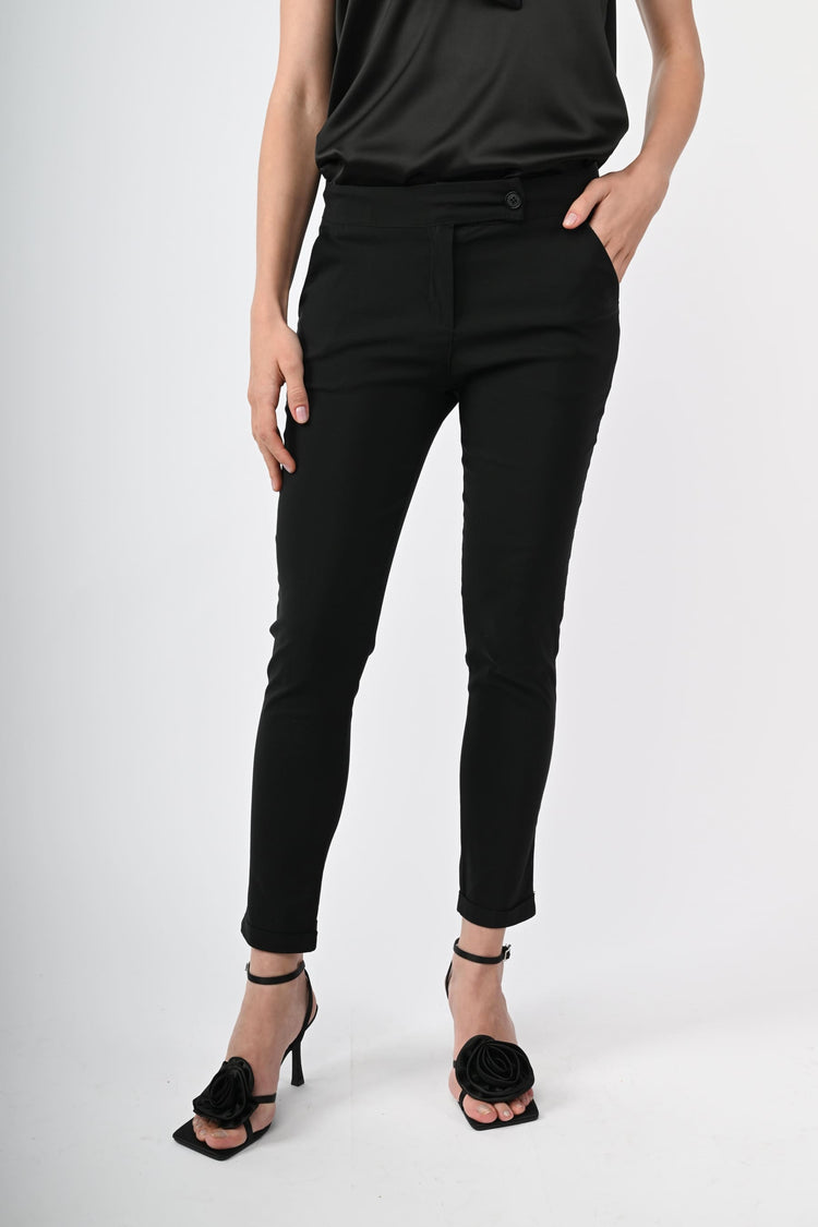 Pantaloni slim-fit misto viscosa